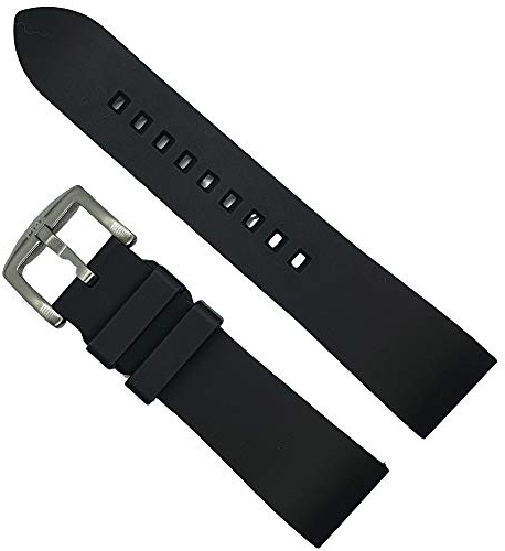 MAX Fluorelastomer (FKM Gummi) Schnellverschluss Uhrenarmband & Smartwatch Band 20mm, 22mm, 24mm - Rot, Marineblau, Orange, Braun, Schwarz, Grün Fluorkautschuk, 23 mm