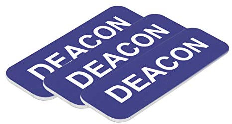 Deacon Namensschild, 1 x 3, Blau, 10 Stück