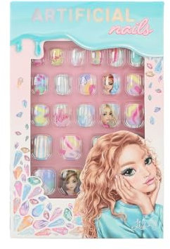 Depesche 12685 TOPModel - Kunstnägel Beauty and Me, in verschiedenen Designs, 24 künstliche, selbstklebende, abgeflachte Fingernägel in unterschiedlichen Größen