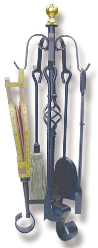 IMEX EL ZORRO, 10086 - JUEGO CHIMENEA 5 PIEZAS 72 CMS. B.LATON