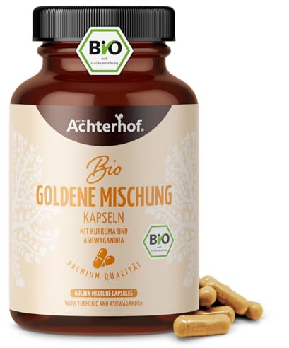 Goldene Mischung Kapseln Bio 120 Stück | ohne Piperin | vom Achterhof