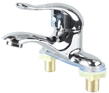 Bathroom Sink Faucet,Zinc Alloy 2 Hole Single Handle Hot and Cold Water Mixer Tap,Adjustable Water Temperature Centerset Lavatory Faucet for Home Hotel