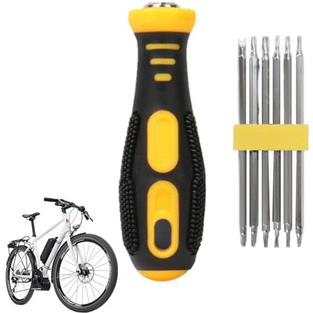 Jeu de tournevis – Tournevis magnétique robuste | Outils à main avec 6 embouts de tournevis à double tête | Ensemble de tournevis de précision pour réparation de télécommunications