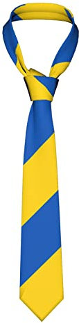 Arbeit Krawatten Ukraine-Flagge Ukrainer, Satin Krawatte Graziös Business Halstuch Klassisch Krawattenschal Für Herren Büro Festliche