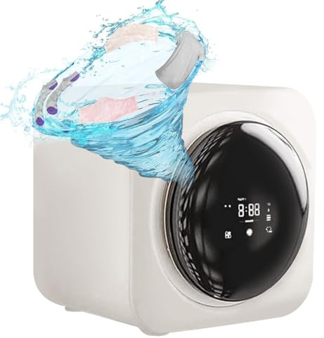 Lavatrice Completamente Automatica, Lavatrice a Parete da 3.5L, con Display LED/Scarico/4 modalità, Asciugatrice Portatile per Appartamenti