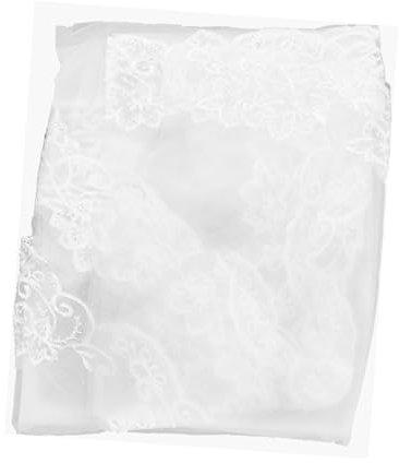 OATIPHO Frauen Spitzen Brautschleier Hochzeitsschleier Weiß 1,5m Netzstoff Romantischer Braut Kopfschmuck Für Hochzeitsfeier Fotografie