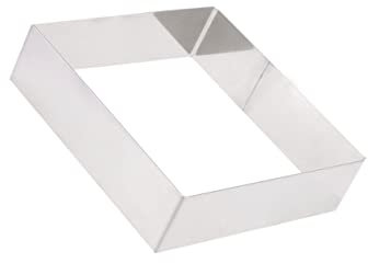 Didiseaon Stampo Per Mousse in Acciaio Resistente 10 Pollici Anello Per Torta Quadrato Resistente Alte Temperature Per Pasticceria Fai Da Te Cucina Dessert