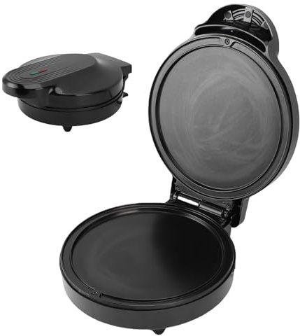 Plaque Chauffante Électrique Multifonction, Diamètre de Cuisson 6,89 Pouces, Plaque Antiadhésive pour Pizza et Quesadillas, 220V