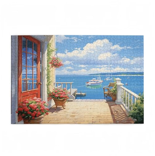 Blume Puzzle Landschaft Puzzle Große 5000 Teile Erwachsene, Clevere Rätsel, Geschicklichkeitsspiel für die Ganze Familie, Holz Farbenfrohes Jigsaws mit Geschenkbox, Zimmer Deko 105x156cm D-559