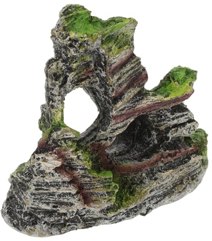 SUPVOX Ornement Miniature de Faux Rocher Résine pour Aquarium Décor Paysage Unique et Stable Adapté Aux Aquariums Eau Douce et Salée Décoration Réaliste pour Poissons