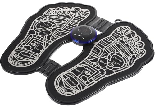 SOIMISS Tapis de Massage Électrique Plantaire Multifonction avec Modes de Pétrissage et Pression Mat Pliable PU Facile à Nettoyer Dispositif Portable pour Soulager la Fatigue