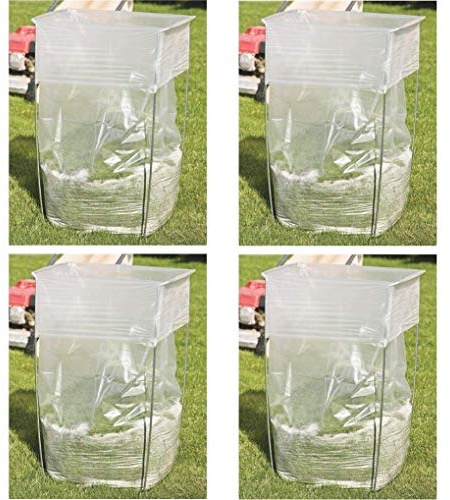 Bag Buddy Bag Holder - Versatile Metal Support Stand 39-45 Gallon Plastic Paper Bags - Use Leaves, Yard Work, Laundry, Trash More - 30 h (Pack of 4)