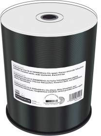 MediaRange 100 - Lama vergine professionale CD-R Full Printable Thermo proselect diamantata, 80 Min 700 MB, 52 mandrini