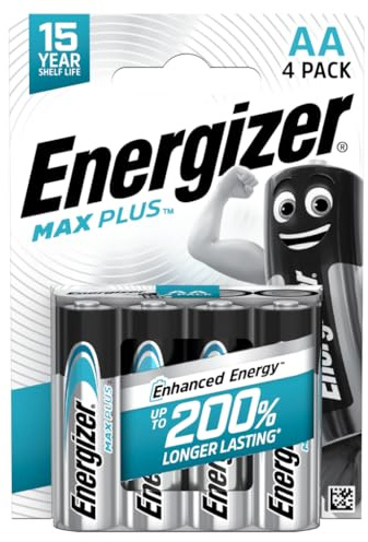 Energizer E301323600 Max Plus Mignon (AA), 4 pezzi, cromato
