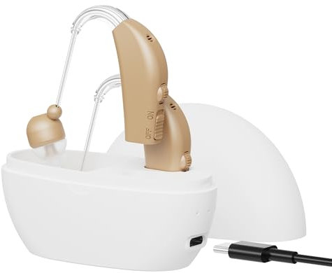 MEDca Digital BTE Device (108DK) - Rechargeable Receiver in Canal Assist Device with Various Modes with Noise Cancellation and Volume Control