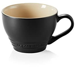 Taza grande de gres de Le Creuset, 400 ml, negro mate