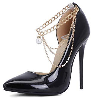 Zapatos de tacón alto con punta de punta de aguja para mujer de 12 cm, zapatos de fiesta fáciles de caminar para mujer, talla grande Z8821s