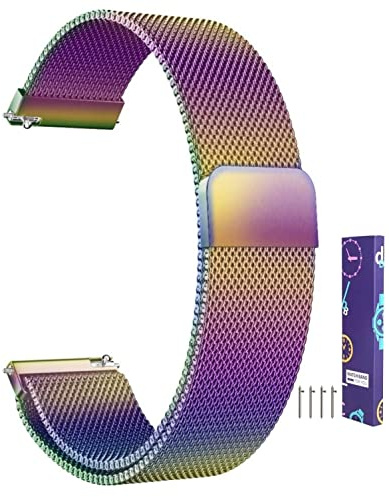 ZZDH Uhrenarmband Edelstahl Mesh Uhrenarmband Metall Magnetverschluss Armband Smartwatch Ersatzband Schnellverschluss Watch Strap Band Für Damen Herren 14mm 16mm 18mm 20mm 22mm 24mm 23mm für Männer Fr