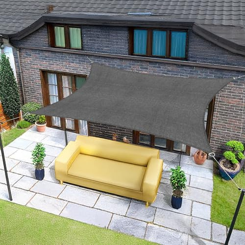 Sunnylaxx 3x3m Tenda a Vela Ombreggiante,Quadrata,Antracite | HDPE Permeabile,ANT-UV,Facile da Iinstallare,Include Corde Gratuite,Cucitura Doppia,per Esterno,Giardino,Terrazza,Piscina