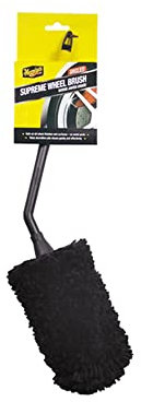 Meguiar's X190700EU Brosse Jantes Supreme Microfibre Coudée sans Risque pour Le Nettoyage des Jantes, Noir