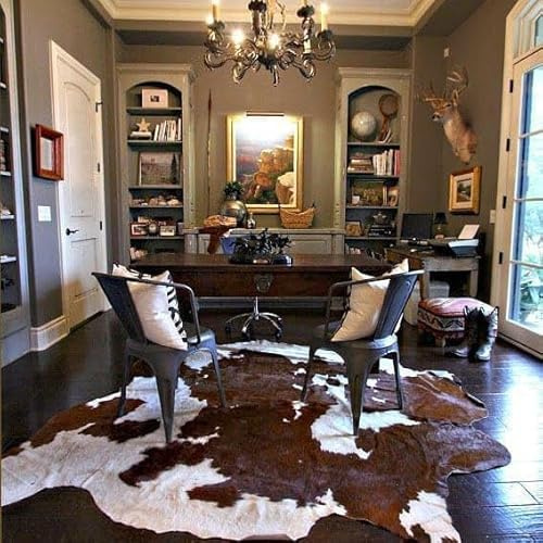 REAL/GENUINE COWHIDE LEATHER RUGS TRICOLOR COW FUR HIDE SKIN CARPET AREA (BLACK & WHITE, XX-LARGE [29-35 SQFT])