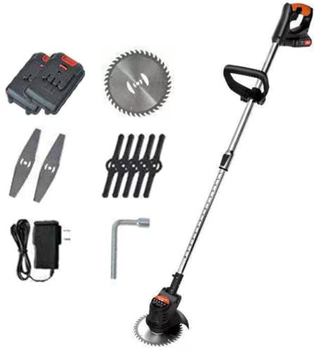 Rusopobe Tosaerba Portatile a Batteria - Tagliaerba Elettrico Regolabile Decespugliatore Cesoie per siepi Tagliaerba, Batteria Ricaricabile e Caricabatterie Inclusi(36V,Battery*2)