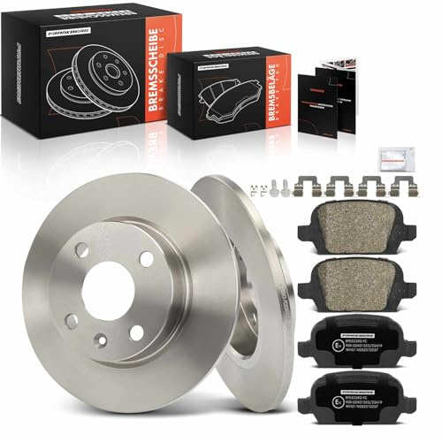 Frankberg Bremsensatz inkl. 2x Bremsscheiben + 4x Bremsbeläge Hinten | Kompatibel mit Corsa C Kasten/Schrägheck X01 Corsa C X01 Replace# 9200132,93178789
