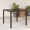 ZEYUAN Gartentisch mit Glasplatte Braun 90x90x75 cm Poly Rattan, Terrassentisch, Esstisch Garten, Gartenesstische, Gartenmöbel, Außentisch - 365587