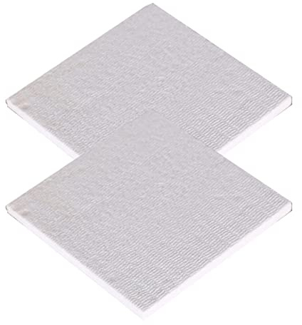 Placa aislante de fibra cerámica ignífuga para hornos de pizza, estufas de leña, hornos y hornos, 300 mm x 300 mm x 10 mm (2 unidades)