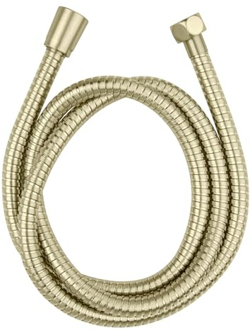 Tuyau de douche mod. Brass 150 cm, flexible de douche enrobé d'acier inoxydable, s'adapte à toutes les têtes de douche grâce au raccord standard 1/2, protection anti-torsion