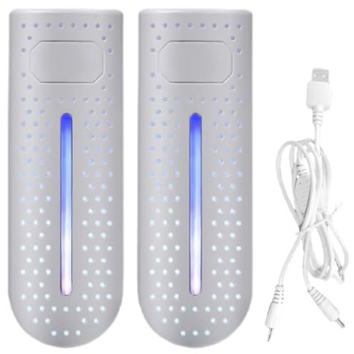 DEARMAMY Sèche-chaussures Électrique Portable en Abs Blanc Fonction Désodorisante et Chauffage Rapide, pour Sécher et Réchauffer les Chaussures la Maison en Hiver