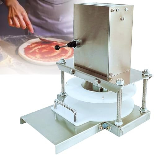 Commercial Electric Pizza Dough Press Roller Sheeter, Manual Pastry Press for Pizza Crusts and Meatloaf, High Efficiency