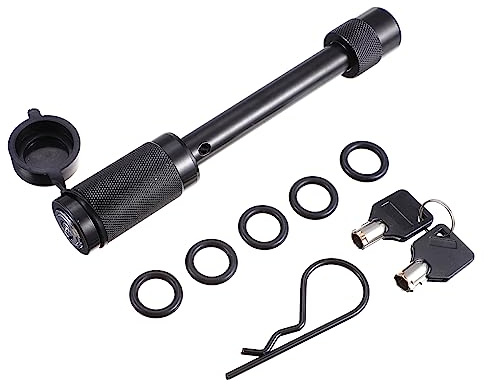 Amosfun Cerradura Antirrobo para Enganche de Remolque Diseño Push To Lock Sin Llave Resistente la Compatible con Portaequipajes Bicicletas y Vehículos Recreativos