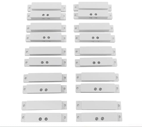 10 x kabelgebundene Sicherheits-Fenster-Tor-Kontakt-Sensoren, 100 V, normalerweise geschlossen, magnetisch, Sicherheitsalarm, Reed-Schalter-Set für Türen und Fenster