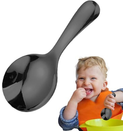 Cubiertos para niños,Vajilla para niños,Tenedor de metal/cuchara Reutilizable Plata - Cubertería de plata segura para niños lindos con mango corto, cubiertos de cocina para utensilios domésticos