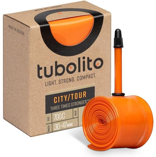 Tubo-Schlauch - City/Tour - 700c/28 - Schraeder-Ventil, Orange