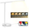 Aigostar Lámpara Escritorio LED,8W Flexo LED Escritorio con Puerto de Carga USB,Recargable,Regulable Lampara LED,Control Táctil, 10 Niveles Brillo 5 Modos,para Infantil,Lectura,Blanco(3000K-6000K)