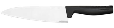 Fiskars Coltello da cuoco, Hard Edge, Design Elegante, Lunghezza totale: 33,1 cm, Acciaio Inossidabile/Plastica, 1051747