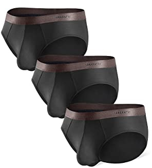 Separatec Herrunderkläder med två påsar, ultramjuk, mikromodal, ventilerande kalsonger, boxer, retroshorts, herr, trunks 3-pack S–XL, svart, L