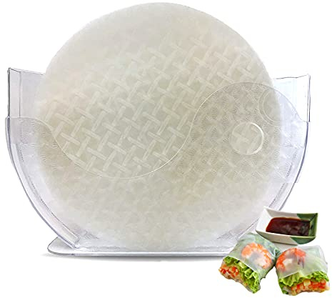 ARGCONNER Summer Roll Water Bowl, Rice Paper Wrappers Holder For Spring Rolls, Rice Paper Not Included