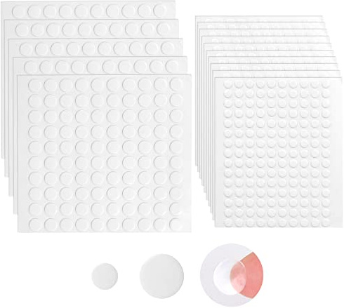 2000 Stück Doppelseitige Klebepunkte 6mm und 10mm Transparente doppelseitige Klebebandaufkleber Selbstklebender Runder Aufkleber Acryl Keine Spuren Wasserdichte Punktaufkleber für Handwerk DIY Art