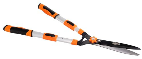 Kippen 6174A - Forbici per Potatura Siepi con Manici estensibili in Alluminio Pressofuso e Lama Ondulata.