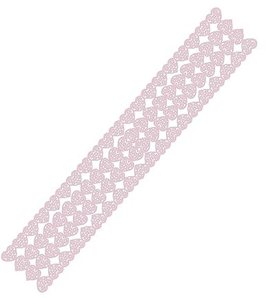 Ciieeo Valentinstag Tischläufer Liebe Tischdecke Spitzendesign Herzform Flagge Rot Elegantes
