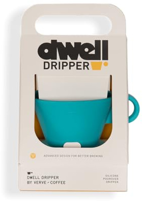 Verve Dwell Dripper Pour Over Coffee Maker Set, Non-Electric Coffee Dripper, Manual Brew Maker (Blue)