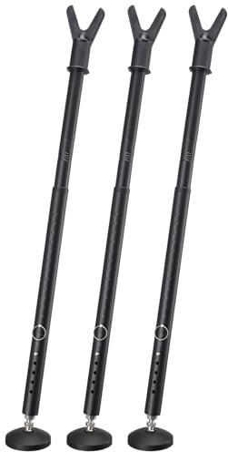 CALCHELE Sliding Door Security Bar 3 Pack, 20.5-51.8 Inch Adjustable Door Stoppers Security Sliding Glass Door Security Bar, Heavy Duty Window/Patio Door Security Bars Black