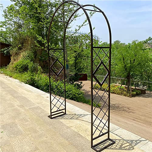 Arche de jardin en fer forgé avec support de plantes grimpantes, installation facile pour mariages en plein air et soirées romantiques, 140 cm, arche en bronze pour décoration de pelouse et terrasse