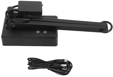 4K USB Document Camera, 8MP Webcam & Visualiser, Image Reversal, 3-Level LED Light, Expandable Base, UHD Live Transmission for MacOS, Chromebooks, Dual Microphones