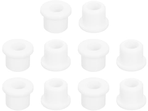 QUARKZMAN 12 Pezzi Occhielli in Gomma 12mm Foro di Perforazione, Passacavi Guarnizione 8mm ID Gommini Passacavo Scrivania Bianco Siliconica per Tappo Organizzare Filo Cablaggio Casa Auto