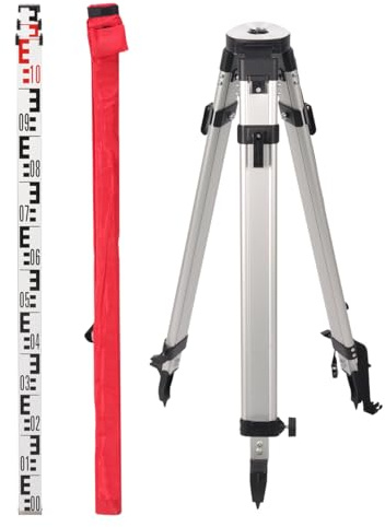Mountlaser 3M - Set di livellamento telescopico e treppiede di misurazione, set di misurazione ad alte prestazioni (portata 3 metri, treppiede nero)