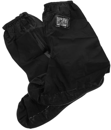LOEFLIFA Copriscarpe Impermeabili Unisex in PVC e Gomma Cinturino Elastico Antiscivolo e Protezione Completa da Pioggia e Fango per Pesca e Montagna, Nero